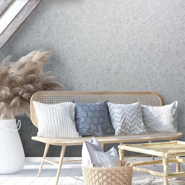 Tapete Grau, Silber, Pastellfarben Novamur Vliestapete (82356)