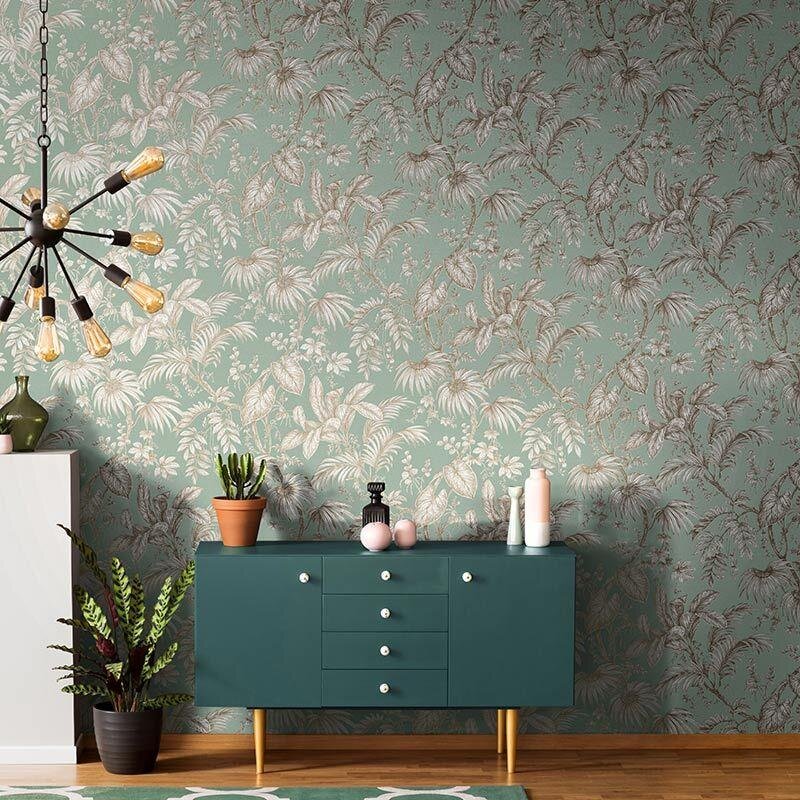 Tapete Gold, Kupfer, Grün Novamur Vliestapete (82341)