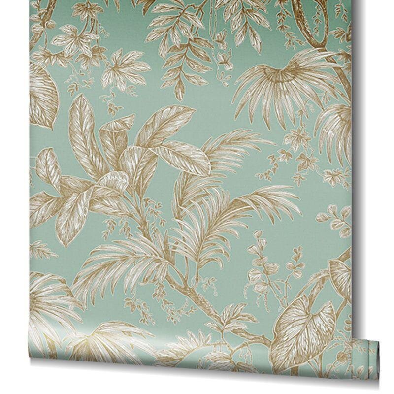 Tapete Gold, Kupfer, Grün Novamur Vliestapete (82341)