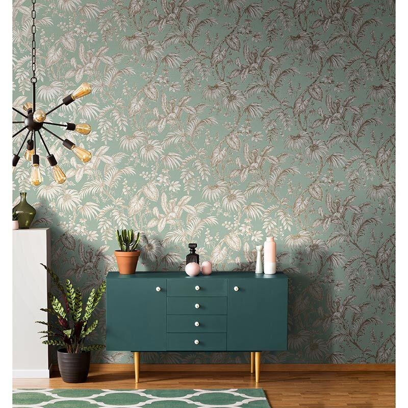 Tapete Gold, Kupfer, Grün Novamur Vliestapete (82341)