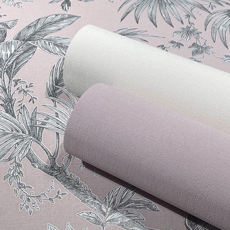 Tapete Grau, Silber, Rosa, Rose Novamur Vliestapete (82339)