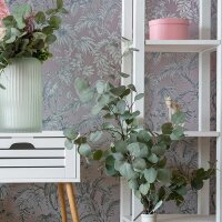 Tapete Grau, Silber, Rosa, Rose Novamur Vliestapete (82339)