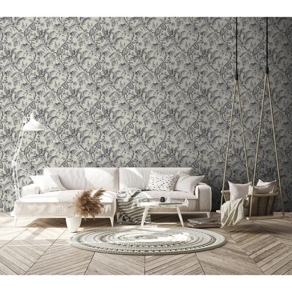 Tapete Greige, Schwarz-Weiß Novamur Vliestapete (82338)