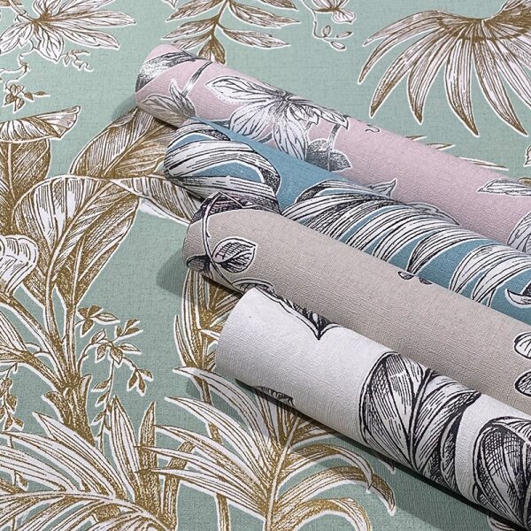 Tapete Greige, Schwarz-Weiß Novamur Vliestapete (82338)