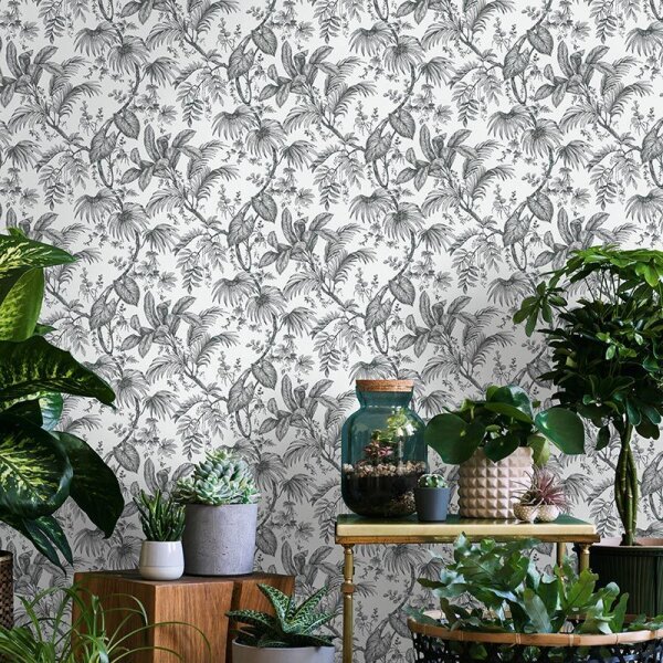 Tapete Schwarz-Weiß Novamur Vliestapete (82337)