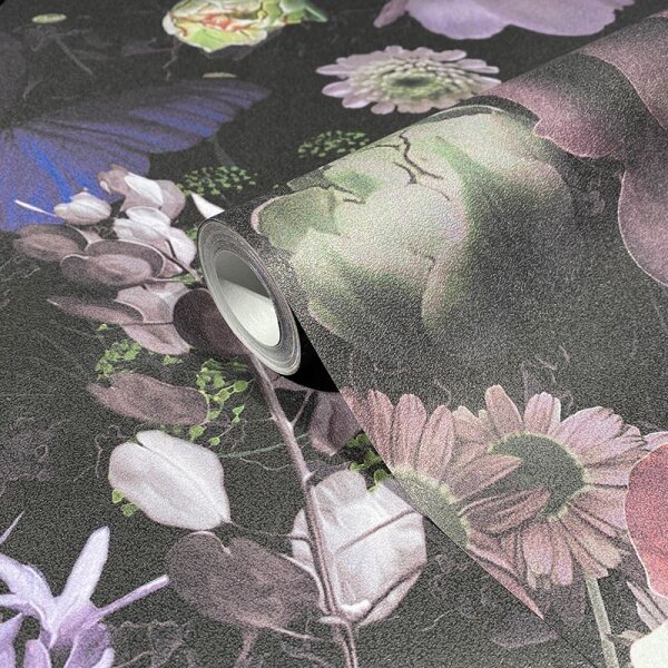 Digitaldruck-Tapete Lila, Rosa, Schwarz Novamur (81603)