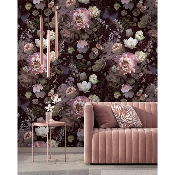 Digitaldruck-Tapete Lila, Rosa, Schwarz Novamur (81603)