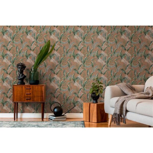 Tapete Grün, Orange livingwalls Vliestapete (394362)