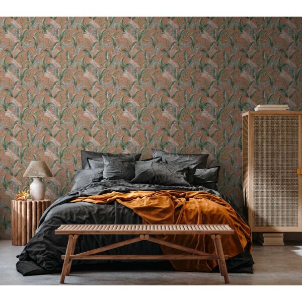 Tapete Grün, Orange livingwalls Vliestapete (394362)