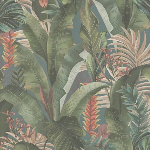 Tapete Grün, Petrol livingwalls Vliestapete (394352)