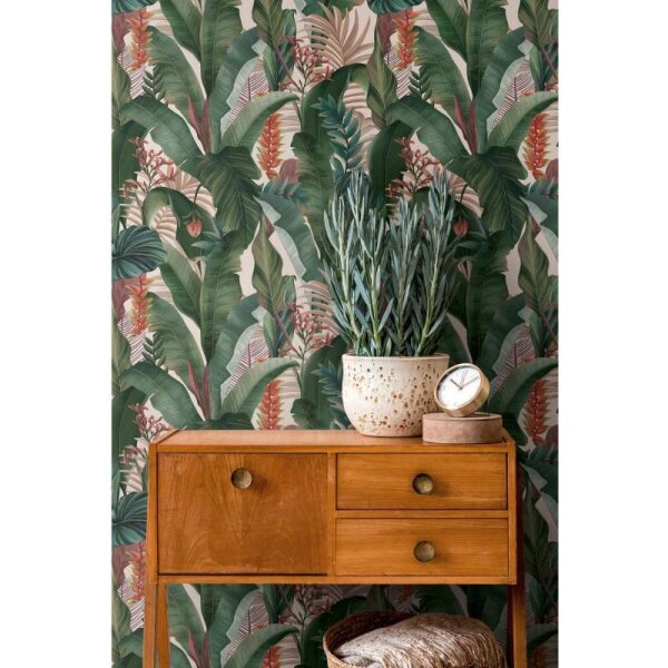 Tapete Beige, Creme, Grün livingwalls Vliestapete (394351)