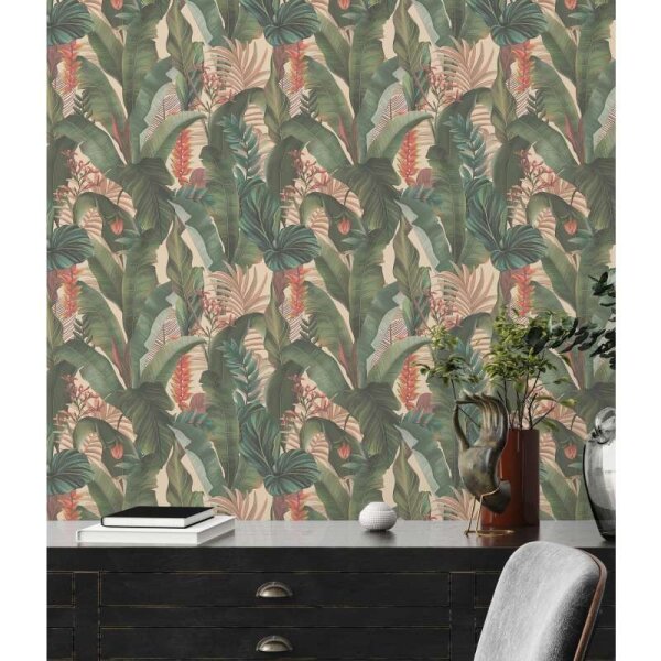 Tapete Beige, Creme, Grün livingwalls Vliestapete (394351)