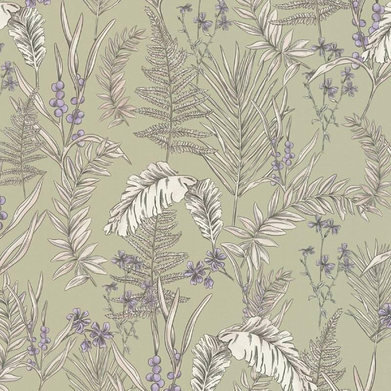 Tapete Beige, Creme, Grün livingwalls Vliestapete (394343)