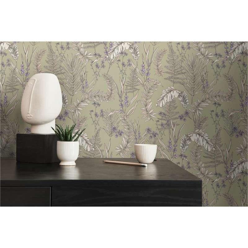 Tapete Beige, Creme, Grün livingwalls Vliestapete (394343)