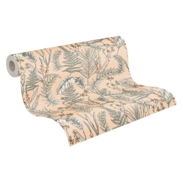 Tapete Beige, Rosa, Schwarz-Weiß livingwalls Vliestapete (394342)