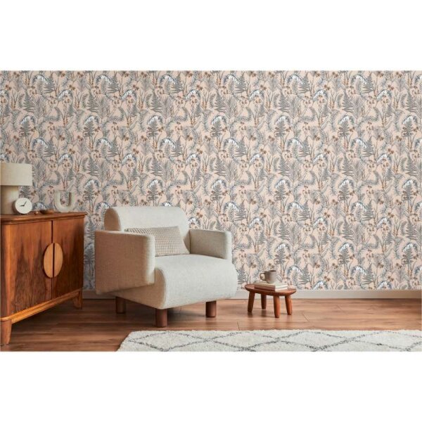 Tapete Beige, Rosa, Schwarz-Weiß livingwalls Vliestapete (394342)
