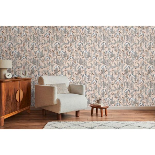 Tapete Beige, Rosa, Schwarz-Weiß livingwalls Vliestapete (394342)