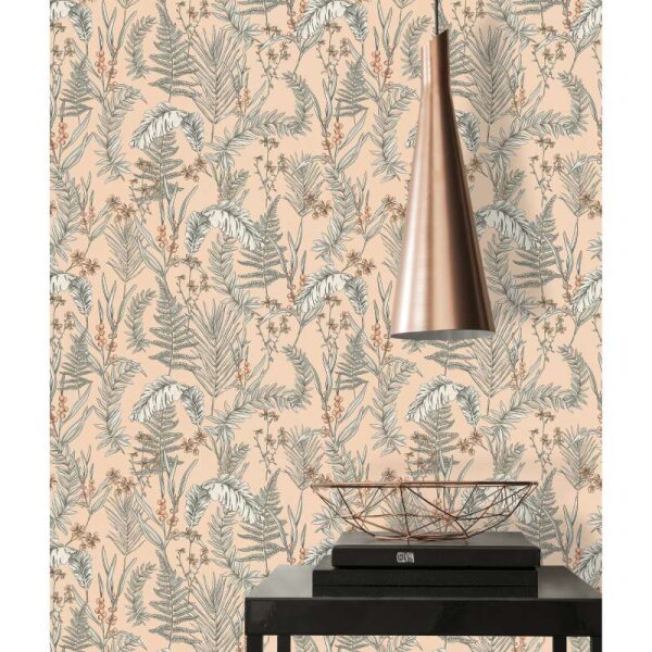 Tapete Beige, Rosa, Schwarz-Weiß livingwalls Vliestapete (394342)