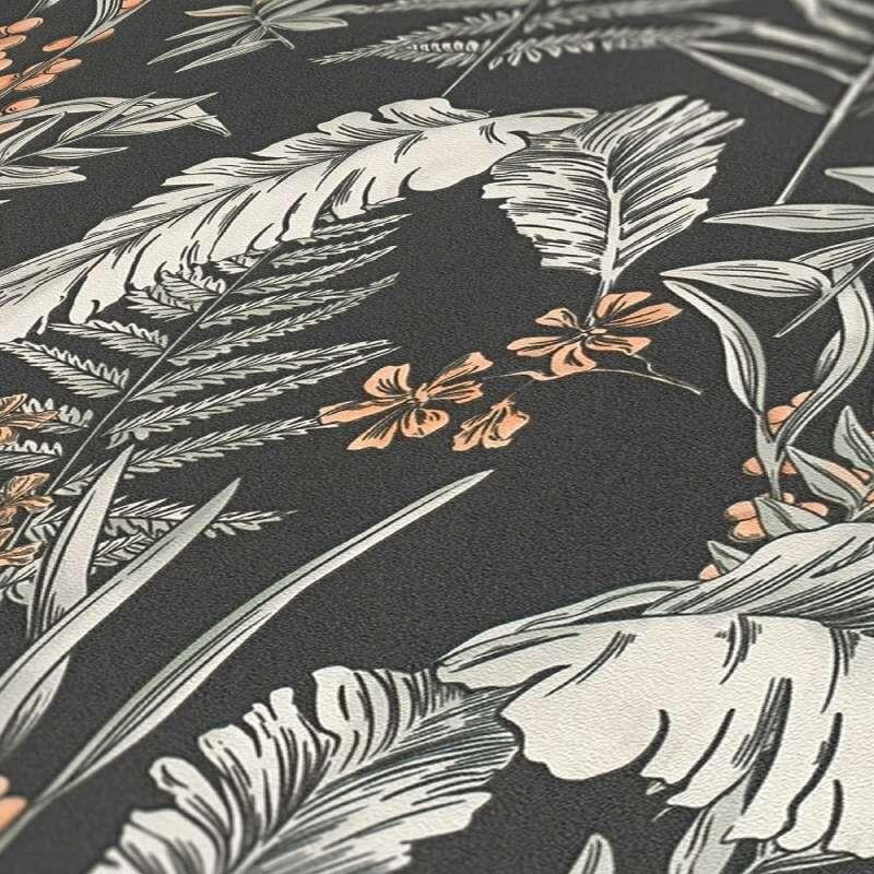 Tapete Schwarz-Weiß livingwalls Vliestapete (394341)