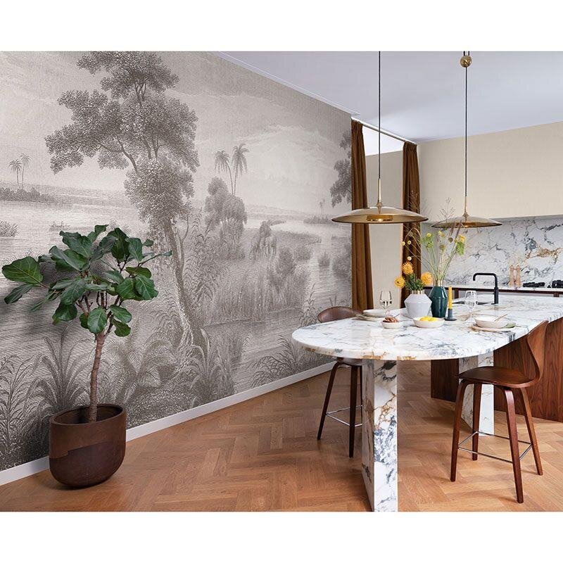 Digitaldruck-Tapete Schwarz-Weiß Rasch (556155)