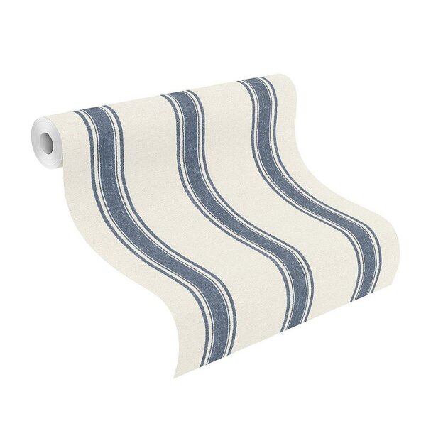 Tapete Blau, Weiß Rasch Vliestapete (555646)