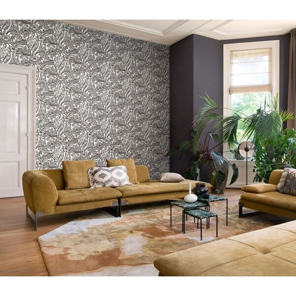 Tapete Schwarz, Anthrazit Rasch Vliestapete (555974)