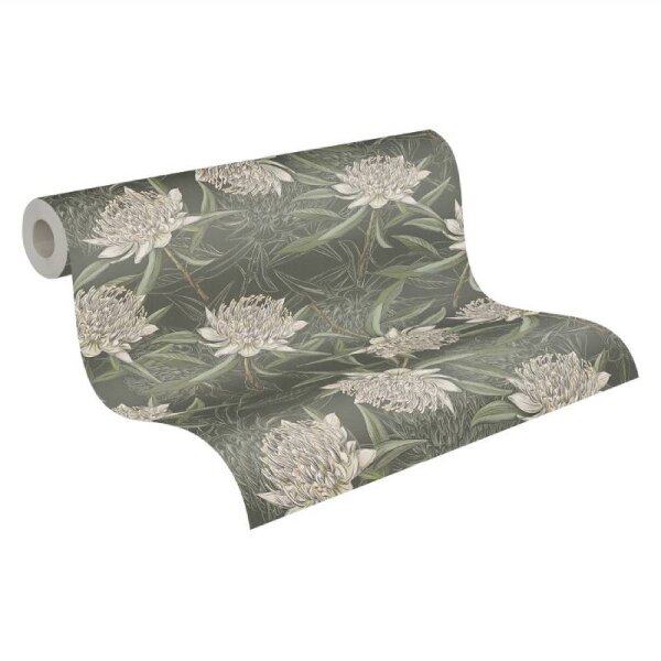 Tapete Grün, Schwarz livingwalls Vliestapete (394321)