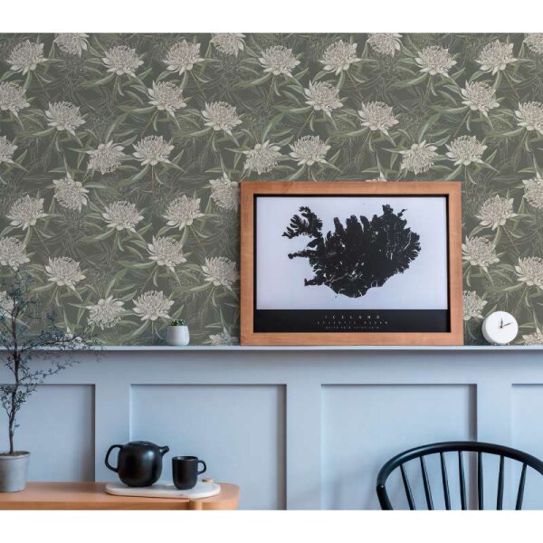 Tapete Grün, Schwarz livingwalls Vliestapete (394321)