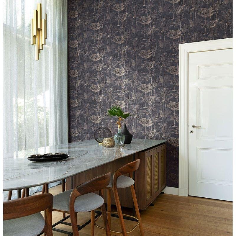 Tapete Braun, Gold, Kupfer, Schwarz, Anthrazit Rasch Vliestapete (555165)