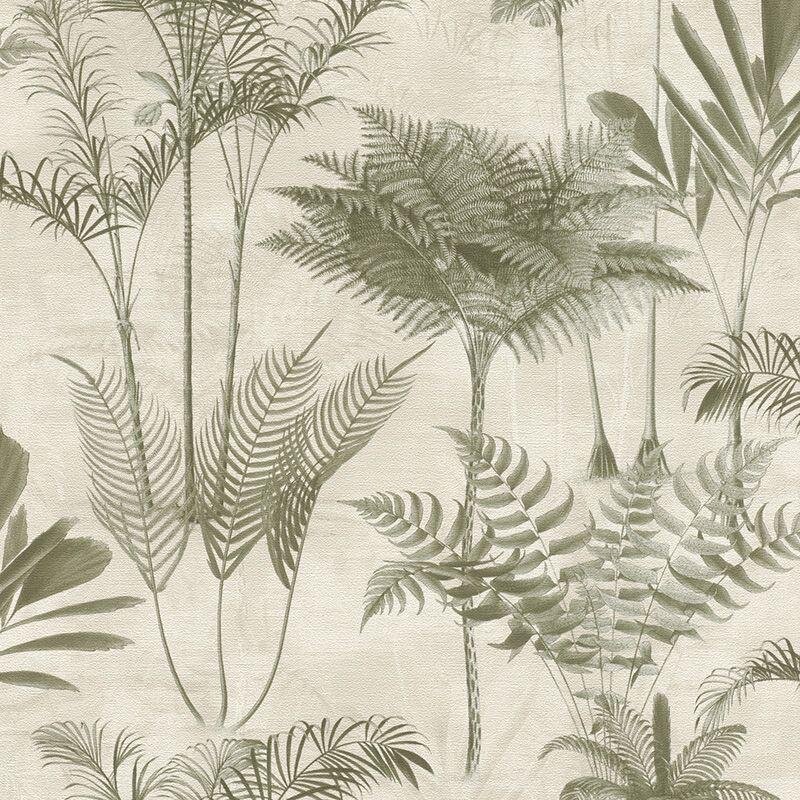 Tapete Greige, Grün Rasch Vliestapete (555141)