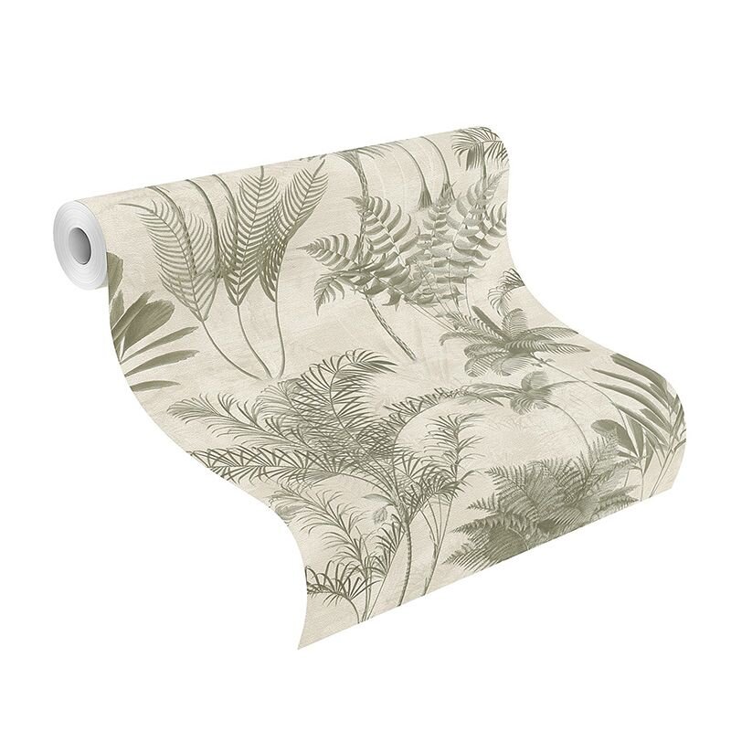 Tapete Greige, Grün Rasch Vliestapete (555141)