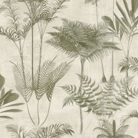 Tapete Greige, Gr&uuml;n Rasch Vliestapete (555141)