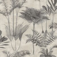 Tapete Greige, Schwarz, Anthrazit Rasch Vliestapete (555134)