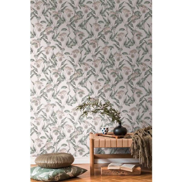 Tapete Grün, Rosa, Weiß livingwalls Vliestapete (394304)