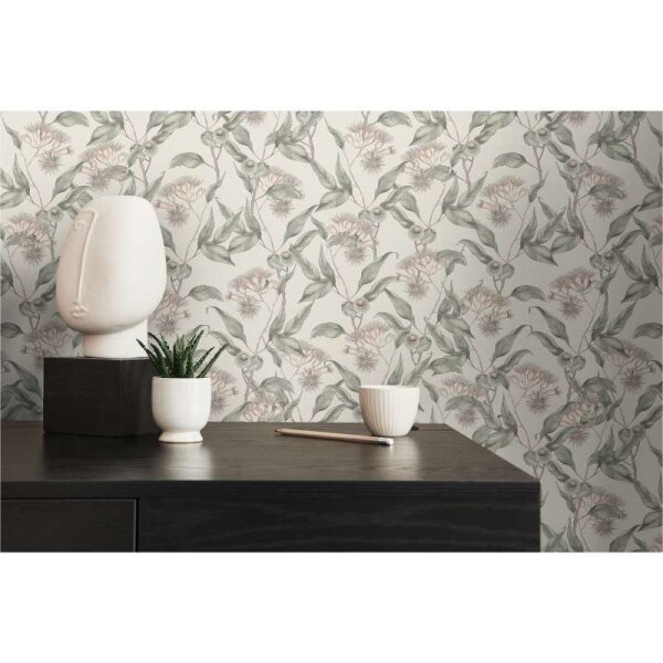 Tapete Grün, Rosa, Weiß livingwalls Vliestapete (394304)