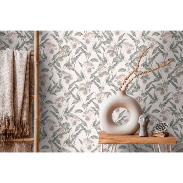 Tapete Grün, Rosa, Weiß livingwalls Vliestapete (394304)