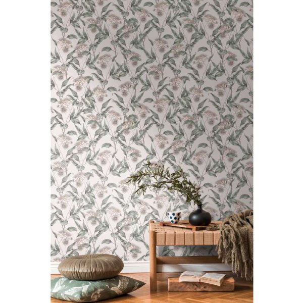 Tapete Grün, Rosa, Weiß livingwalls Vliestapete (394304)