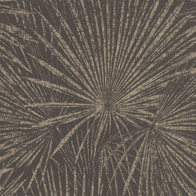 Tapete Gold, Kupfer, Schwarz, Anthrazit Rasch Vliestapete (555745)