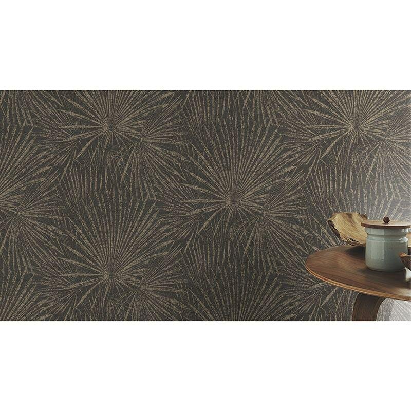 Tapete Gold, Kupfer, Schwarz, Anthrazit Rasch Vliestapete (555745)