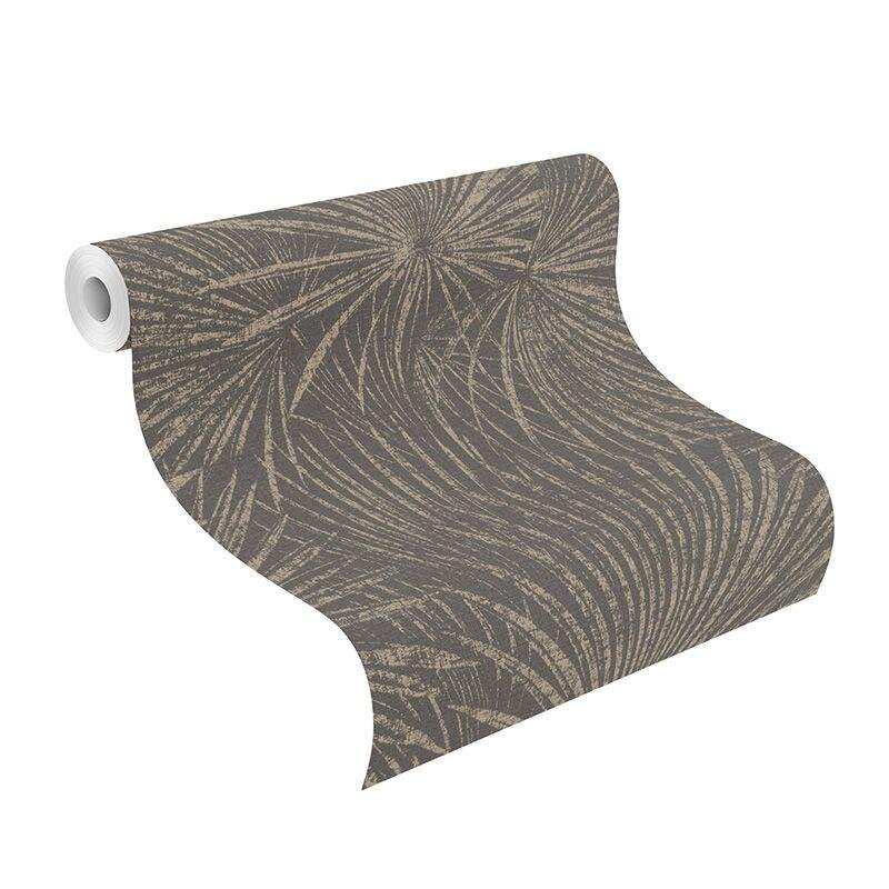 Tapete Gold, Kupfer, Schwarz, Anthrazit Rasch Vliestapete (555745)