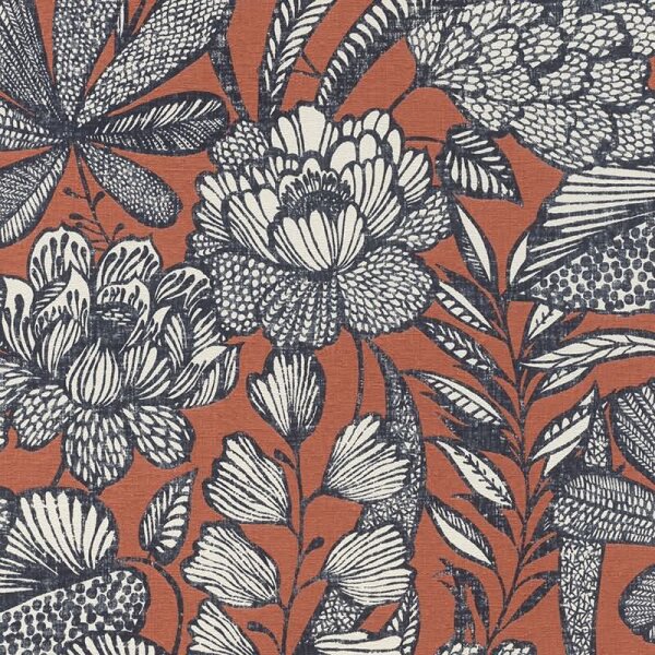 Tapete Blau, Braun Rasch Vliestapete (555370)