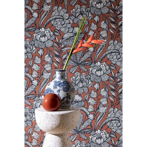 Tapete Blau, Braun Rasch Vliestapete (555370)