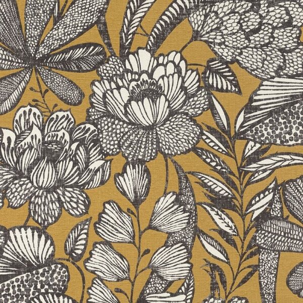 Tapete Braun, Schwarz, Anthrazit Rasch Vliestapete (555363)