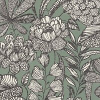 Tapete Gr&uuml;n, Schwarz, Anthrazit Rasch Vliestapete...