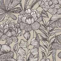 Tapete Greige, Schwarz, Anthrazit Rasch Vliestapete (555332)