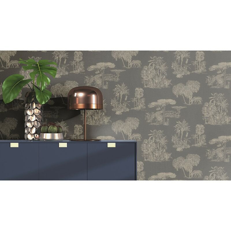 Tapete Braun, Gold, Kupfer Rasch Vliestapete (555035)