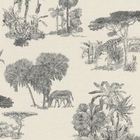 Tapete Schwarz-Wei&szlig; Rasch Vliestapete (555028)