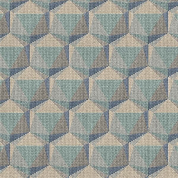 Tapete Beige, Creme, Blau, Braun, Grün Private Walls Vliestapete (387484)