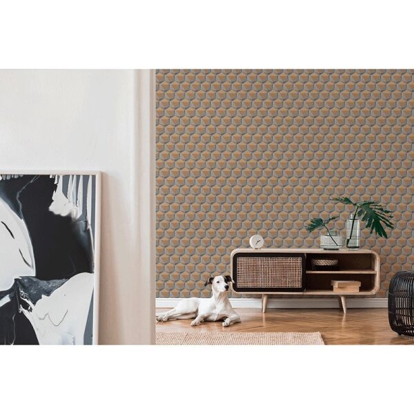 Tapete Blau, Braun Private Walls Vliestapete (387483)