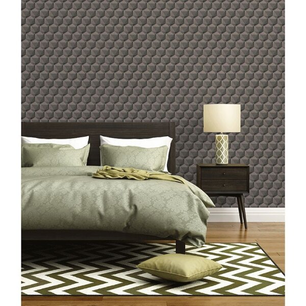 Tapete Braun, Grau, Silber, Schwarz, Anthrazit Private Walls Vliestapete (387482)